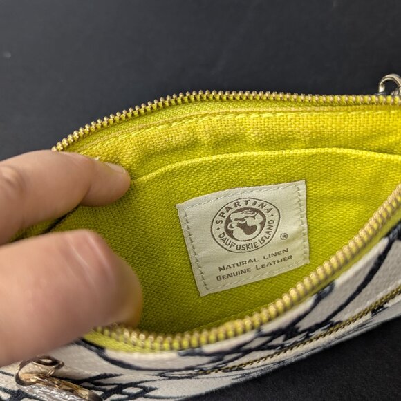 Spartina 449 Large Wristlet Wallet-Geometric Black and Green - Picture 5 of 5